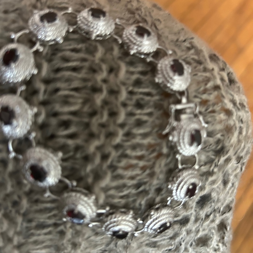 Dark Red Ruby Bracelet Average Size - image 1